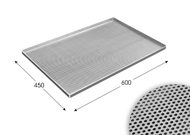 Лист подовый алюминиевый перфорированный 600×450×20 - фото №1 - lg