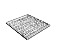 Лист подовый волнистый алюминиевый перфорированный 660х600