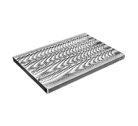 Лист подовый волнистый алюминиевый перфорированный 600х400